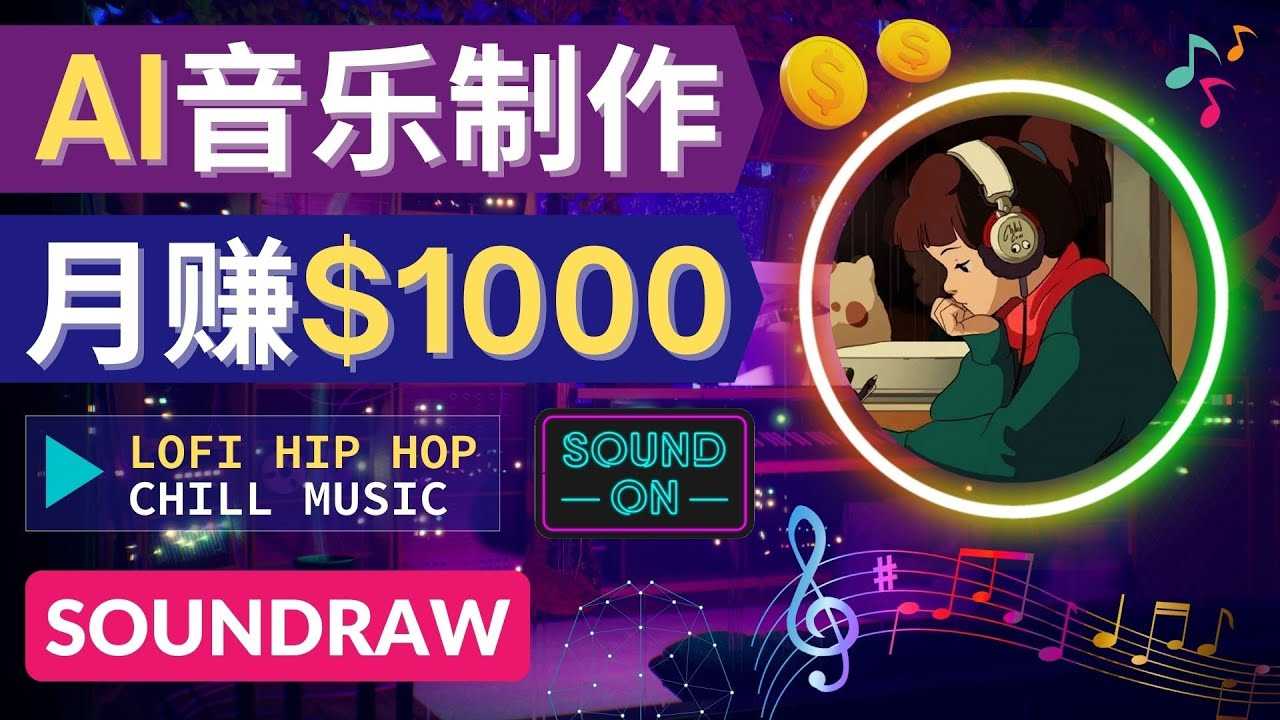 （4251期）无需任何音乐基础： 使用AI软件制作Lofi Hip Hop Chill Music 月赚1000美元-安索博客网