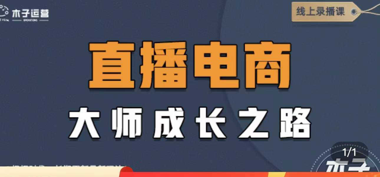 （4200期）直播电商高手成长之路：教你成为直播电商大师，玩转四大板块（25节）-安索博客网