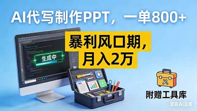 （16967期）AI代做PPT，一单能赚800+，风口暴利，月入2万【附工具】-安索博客网