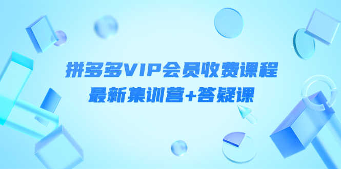 （4127期）某社群·拼多多VIP会员收费课程，最新集训营+答疑课-价值3299元-安索博客网
