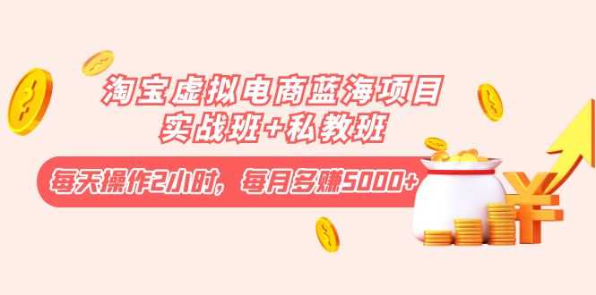 （4056期）淘宝虚拟电商蓝海项目实战班+私教班：每天操作2小时，每月多赚5000+-安索博客网