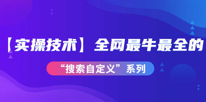 （3909期）【实操技术】全网最牛最全的“搜索自定义”系列！价值698元-安索博客网