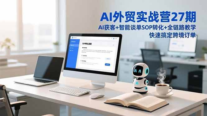 AI外贸实战营27期，AI找客户+智能谈单+SOP转化，一条龙教学，轻松搞定跨境订单-安索博客网
