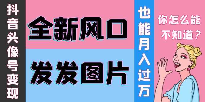 （3868期）抖音头像号变现0基础教程：全新风口，发发图片也能变现月入10000+-安索博客网