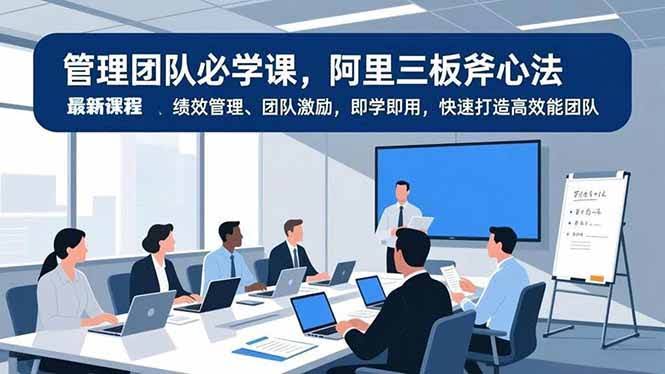 管理团队必看！阿里三板斧心法+绩效管理+团队激励，学了就能用，快速带出高效能团队-安索博客网