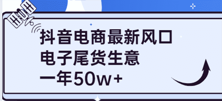 （3723期）抖音电商最新风口，利用信息差做电子尾货生意，一年50w+（7节课+货源渠道)-安索博客网