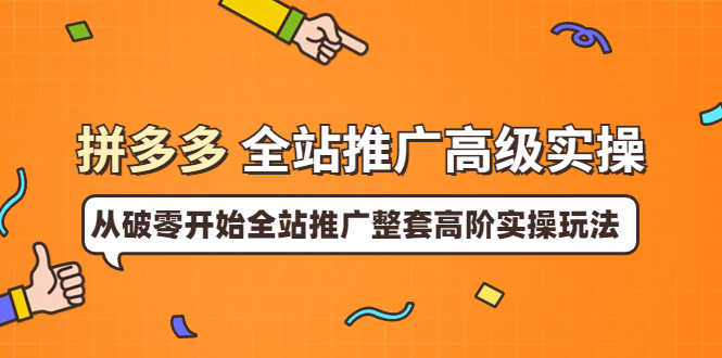 （3605期）拼多多全站推广高级实操：从破零开始全站推广整套高阶实操玩法-安索博客网