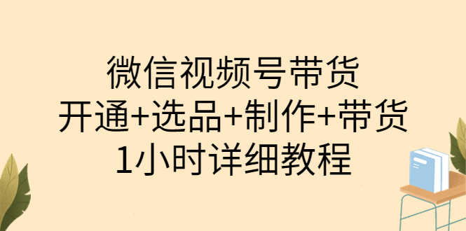 （3515期）陈奶爸·微信视频号带货：开通+选品+制作+带货（1小时详细教程）-安索博客网