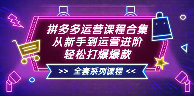 （3415期）拼多多运营课程合集：从新手到运营进阶，轻松打爆爆款（全套系统课程）-安索博客网