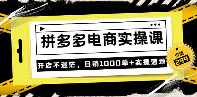 （3381期）《拼多多电商实操课》开店不迷茫，日销1000单+实操落地-安索博客网