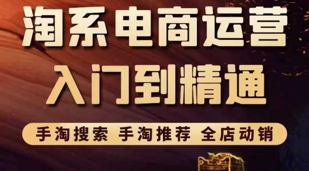 （3371期）淘系电商入门到精通 手淘搜索，手淘推荐，全店动销-安索博客网