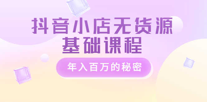 （3288期）抖音小店无货源基础课程，年入百万的秘密-安索博客网