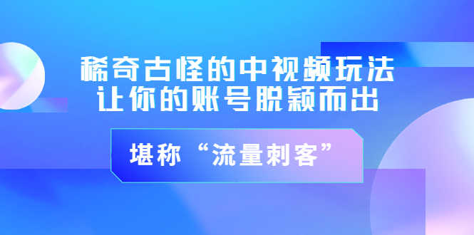（3159期）稀奇古怪的中视频玩法，让你的账号脱颖而出，堪称“流量刺客”（图文+视频)-安索博客网
