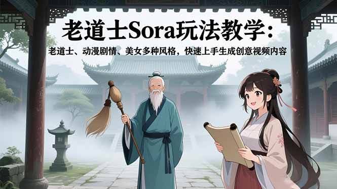 老道士Sora玩法教学：轻松搞定，玩转各种视频风格-安索博客网