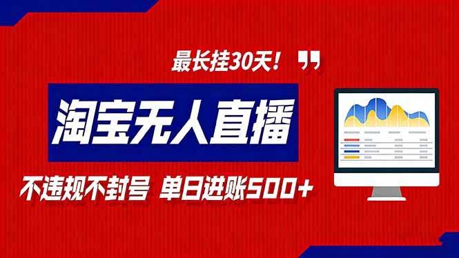2026淘宝无人直播带货，不违规不封号，日赚500+，一次挂30天！-安索博客网