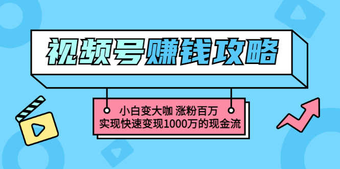 （3020期）玩转微信视频号赚钱：小白变大咖 涨粉百万 实现快速变现1000万的现金流-安索博客网