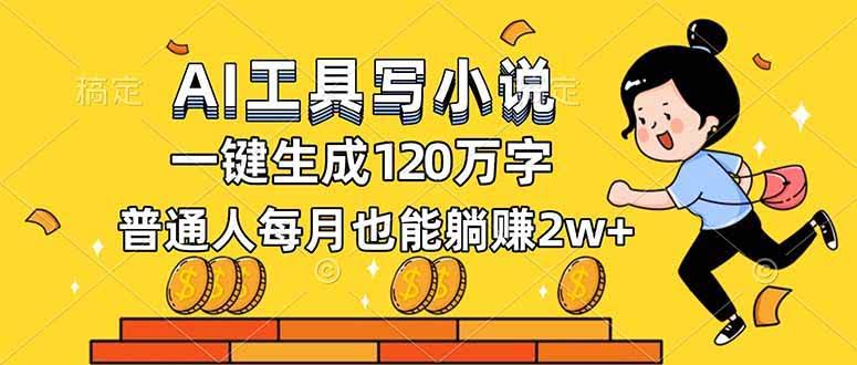 （16845期）用AI写小说，轻松搞定120万字，普通人躺着也能月入2w+-安索博客网