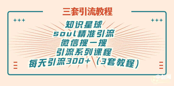 （2867期）知识星球+soul+微信搜一搜，引流系列课程，每天300+精准粉（3套教程)-安索博客网