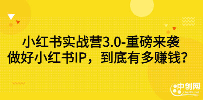 （2861期）小红书实战营3.0-重磅来袭：做好小红书IP，到底有多赚钱？-安索博客网