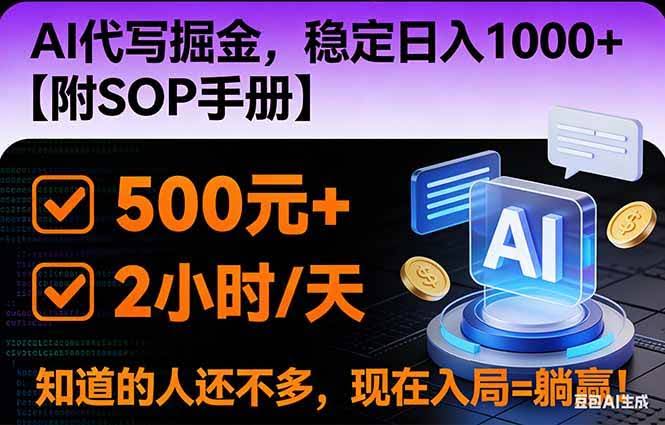 2026年新风口：AI代写，轻松日赚1000+，手把手教你【附操作手册】-安索博客网