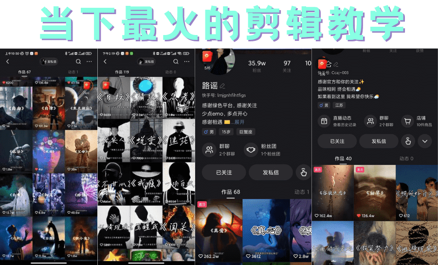 （2724期）短时视频朦胧诗文案号制作教程，实操7天涨粉20W+小白20分钟看完直接上手-安索博客网