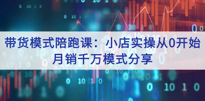 （2643期）带货模式陪跑课：小店实操从0开始，月销千万模式分享-安索博客网