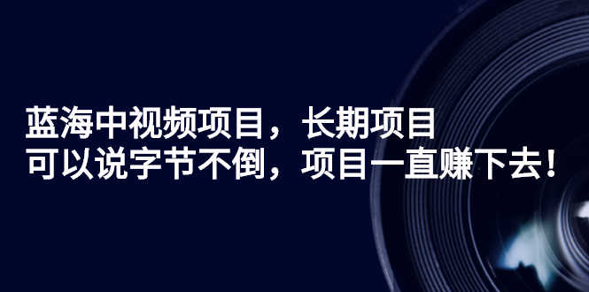 （2624期）蓝海中视频项目，长期项目，可以说字节不倒，项目一直赚下去！-安索博客网