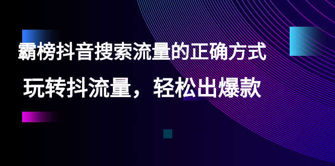 （2546期）【霸榜抖音搜索流量的正确方式】玩转抖流量，轻松出爆款-安索博客网