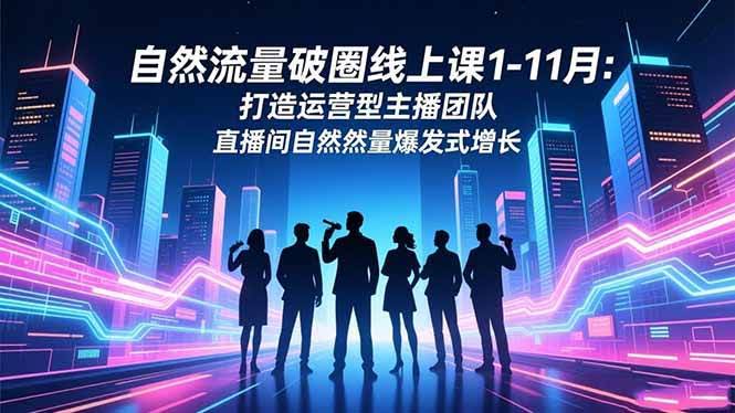 （16810期）自然流量破圈线上课1-11月：手把手教你打造运营型主播团队，直播间流量爆涨！-安索博客网