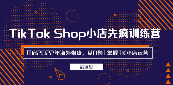 （2463期）TikTok Shop小店先疯训练营，开启2022年海外带货，从0到1掌握TK小店运营-安索博客网