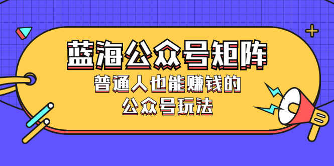（2459期）蓝海公众号矩阵：普通人也能赚钱的公众号玩法，月入过N万-安索博客网