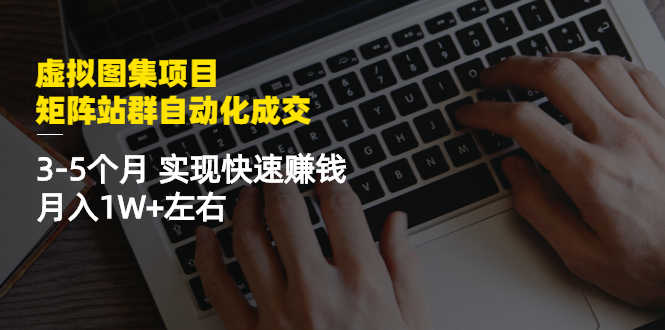 （2411期）虚拟图集项目：矩阵站群自动化成交，3-5个月 实现快速赚钱 月入1W+左右-安索博客网