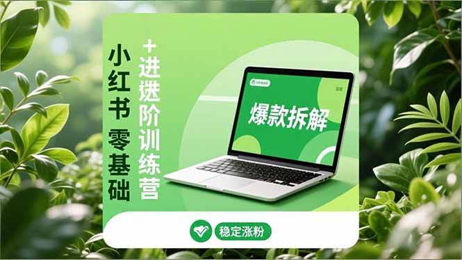 小红书从零到变现，这套课程带你稳稳涨粉赚钱-安索博客网