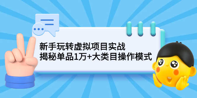 （2144期）新手玩转虚拟项目实战，揭秘单品1万+大类目操作模式【视频课程】-安索博客网