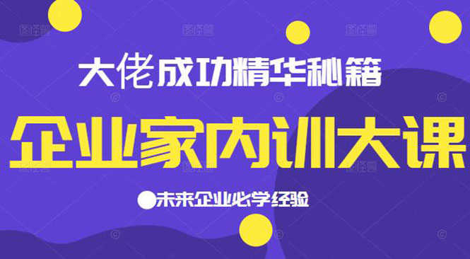 （2139期）企业家内训大课，大佬成功精华秘籍首次揭秘，未来企业必学经验-安索博客网