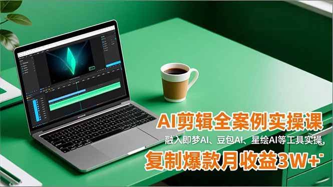 （16770期）手把手教你AI剪辑赚钱，用即梦、豆包、星绘这些工具，复制爆款视频月入3W+-安索博客网