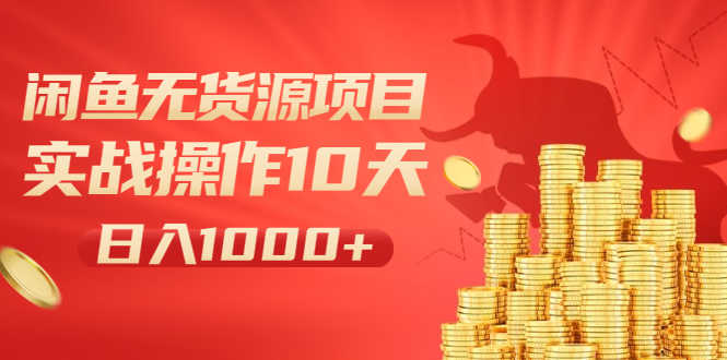 （1973期）闲鱼无货源项目：实战操作10天做到日入1000+新手老手也可以做！-安索博客网
