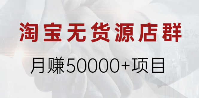 （1971期）淘宝无货源店群月赚50000+项目，选品，上架，引流 详细操作教程！-安索博客网