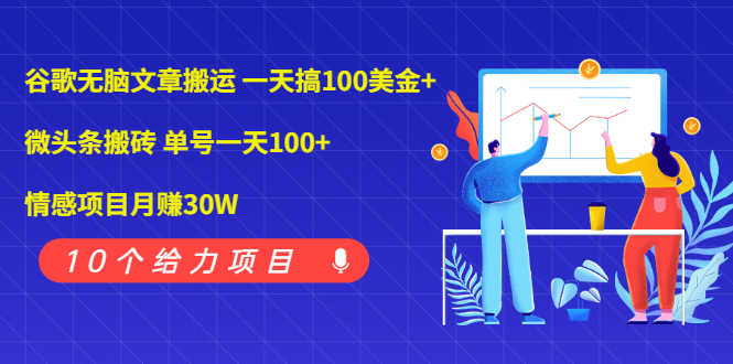 （1976期）谷歌无脑文章搬运 一天搞100美金+微头条搬砖 单号一天100+情感项目月赚30W-安索博客网