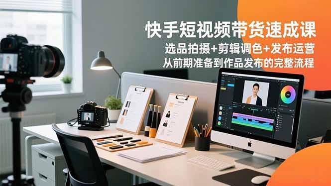 快手短视频带货速成课：从零到发布，手把手教你搞定选品、拍摄、剪辑和运营-安索博客网