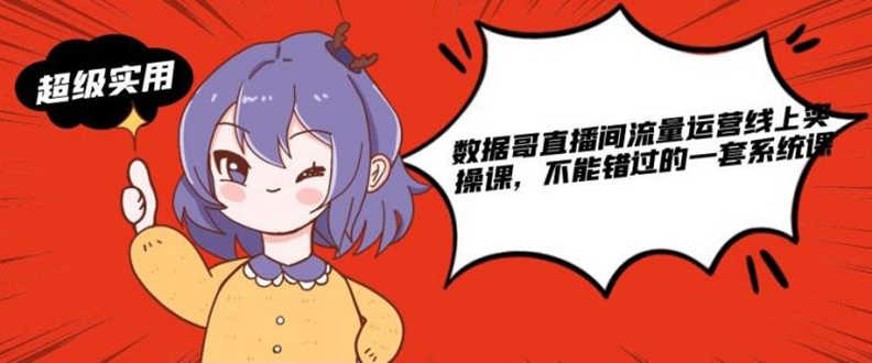 （1866期）数据哥直播间流量运营线上实操课，不能错过的一套系统课-安索博客网