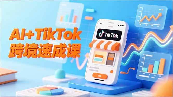（16745期）AI+TikTok跨境速成课，智能翻译、店铺定位、流程拆解，7天高效上线运营-安索博客网