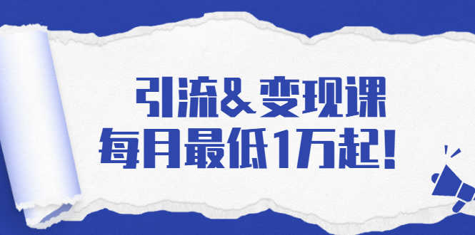 （1721期）引流&变现课：分享一整套流量方法以及各个渠道收入，每月最低1万起！-安索博客网