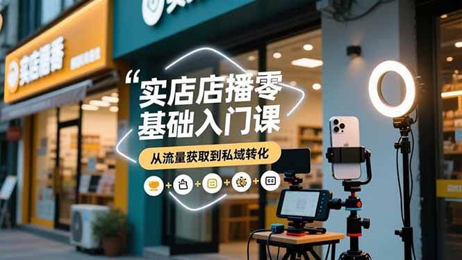 （16767期）实体店播零基础入门课：实体店+短视频+直播+微信+私域，从引流到变现一次搞定-安索博客网