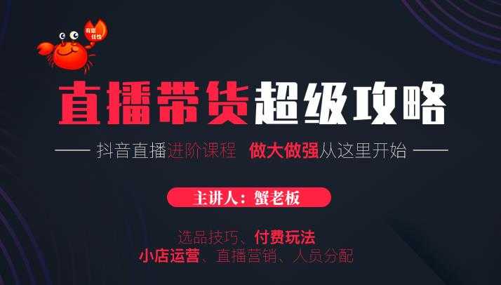 （1712期）抖音直播带货超级攻略：抖音直播带货的详细玩法，小店运营、付费投放等-安索博客网