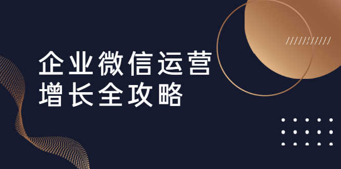 （1625期）企业微信运营增长全攻略：引流+裂变+运营+成交（16节体系课）-安索博客网