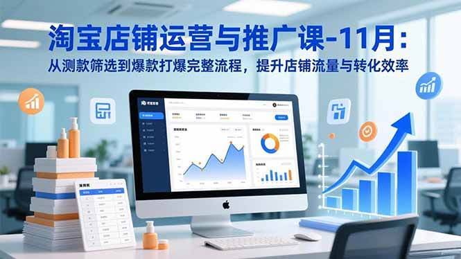 淘宝店铺运营与推广课（11月）：从测款到爆款，手把手教你提升流量和转化-安索博客网