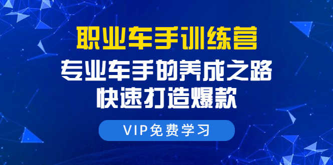 （1485期）职业车手训练营：专业车手的养成之路，快速打造爆款（8节-无水印直播课）-安索博客网