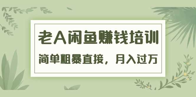 （1451期）《老A闲鱼赚钱培训》简单粗暴直接，月入过万真正的闲鱼战术实课（51节课）-安索博客网