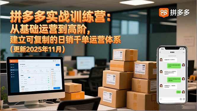 （16700期）拼多多实战训练营：从基础玩到高阶，轻松复制日销千单的运营套路（11月最新版）-安索博客网
